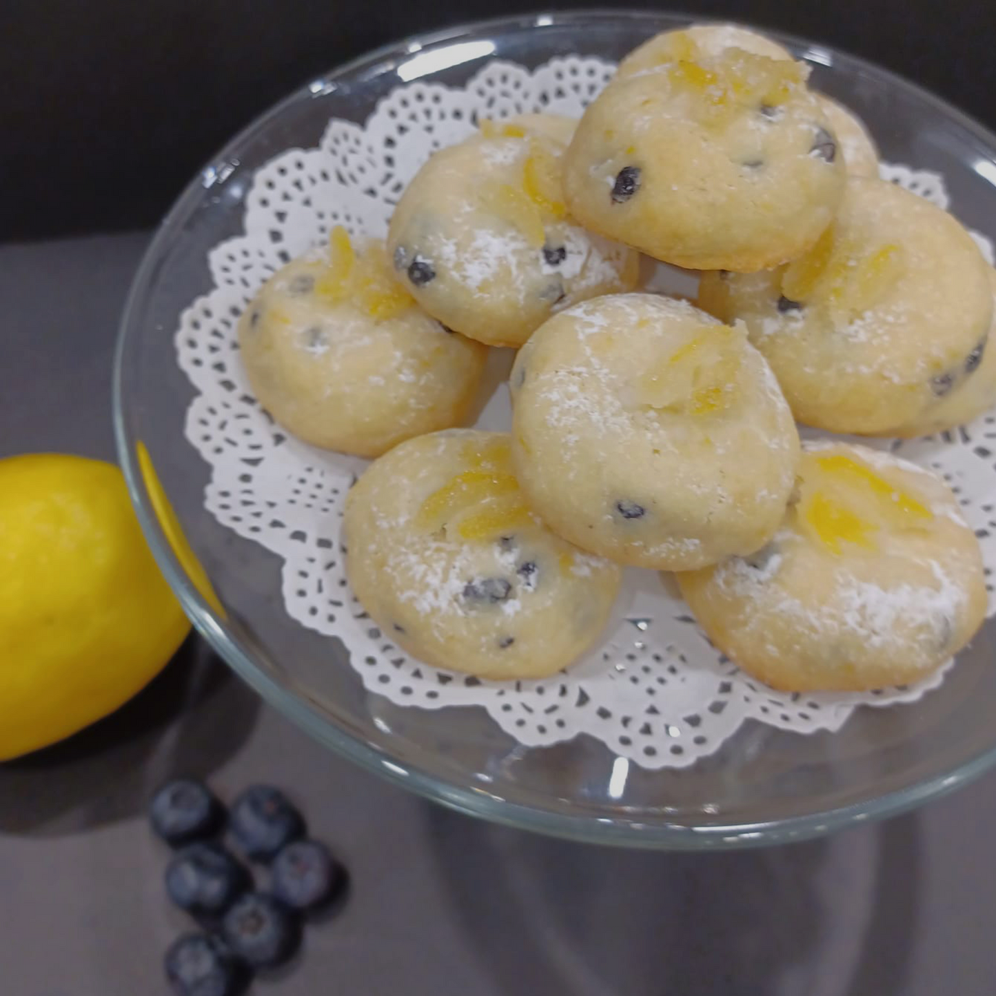 Lemon Wild Blueberry Cookies